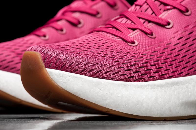 White Nobull Magenta Runner+ Women's Running Shoes | CA W1816N